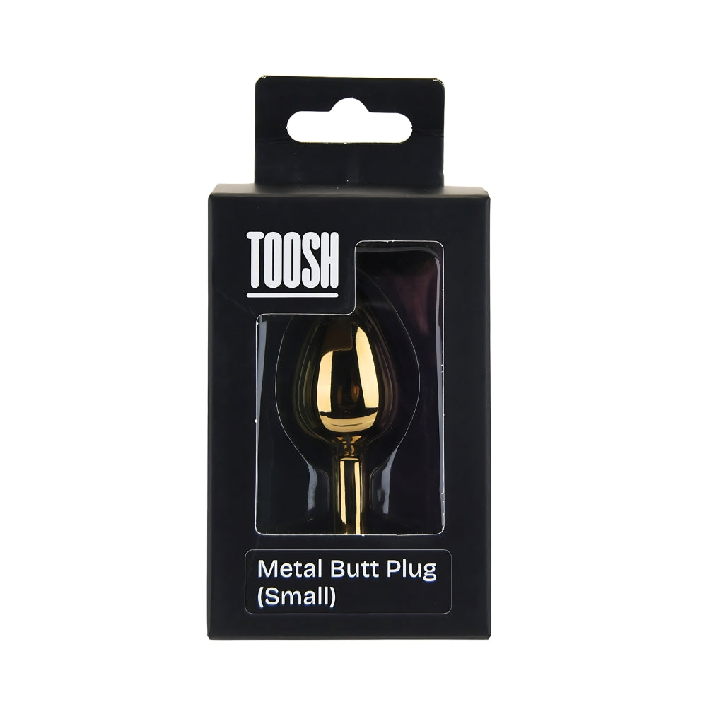 Toosh Gold Metal Butt Plug Small Pink Stone