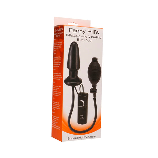 Inflatable Vibrating Butt Plug Black