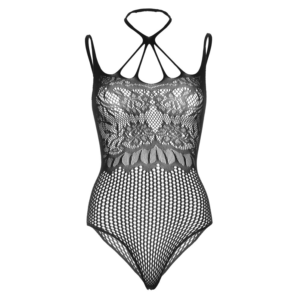 Leg Avenue Strappy Halter Thong Teddy