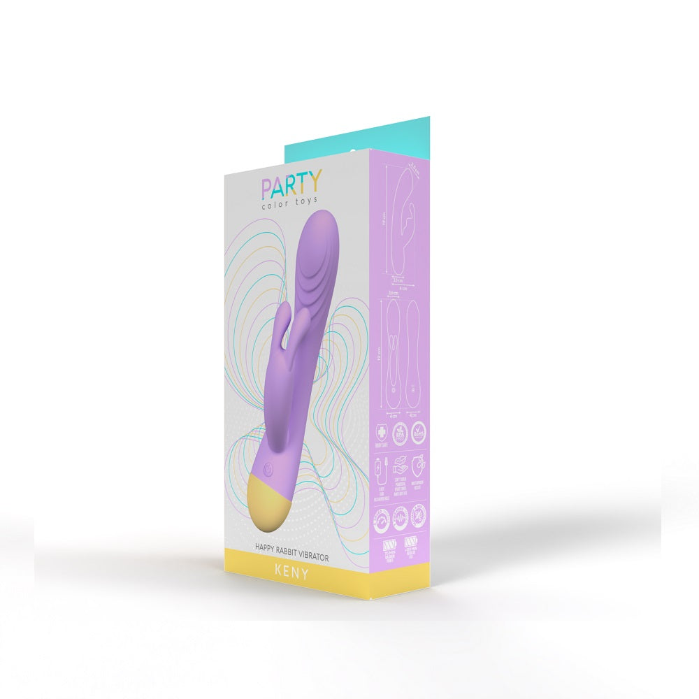 Party Color KENY Rabbit Vibrator Purple