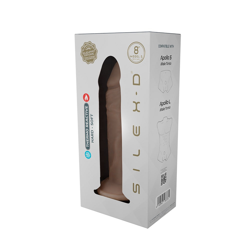 SilexD 8 inch Realistic Liquid Silicone Dildo with Suction Cup