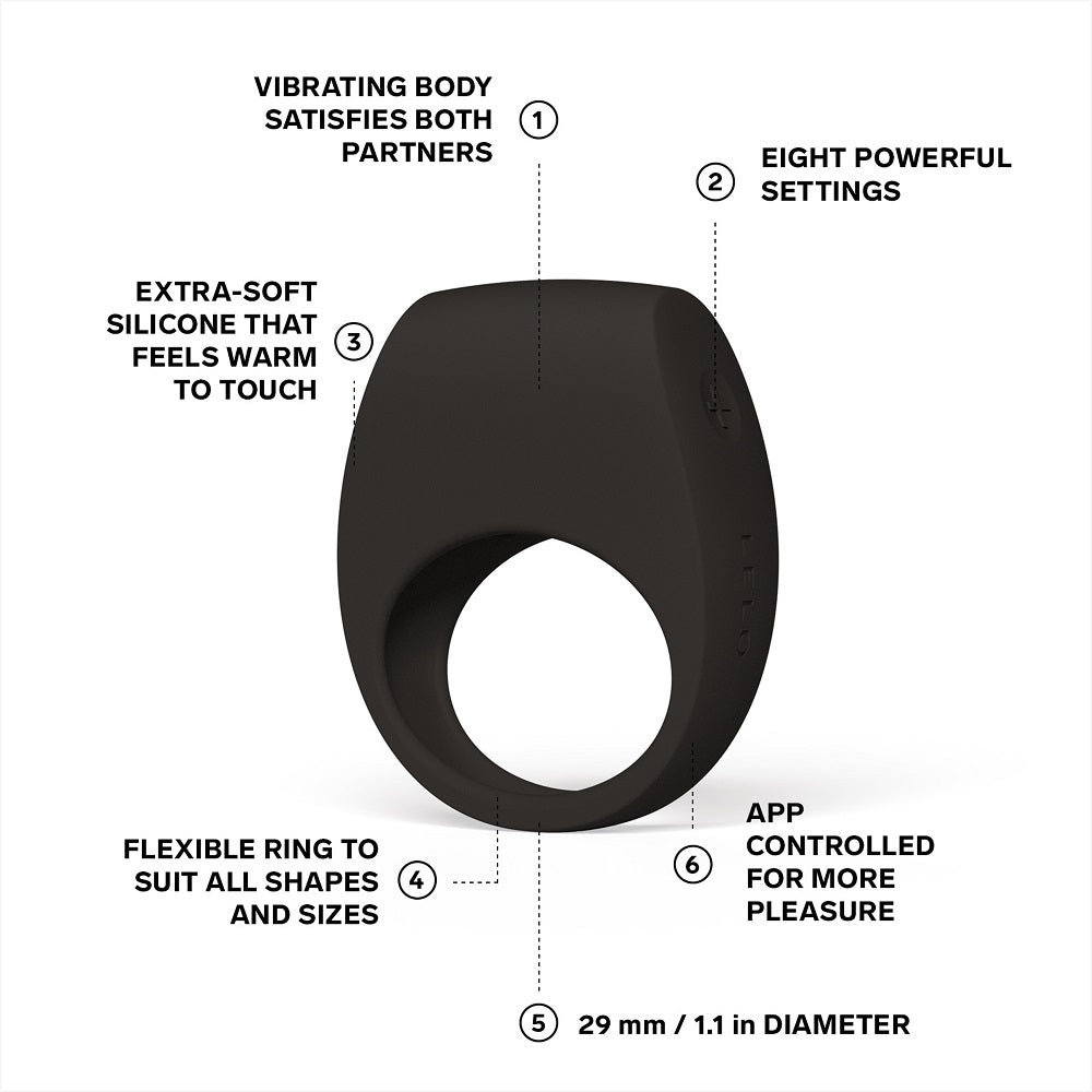 LELO Tor 3 App Controlled Cock Ring Black